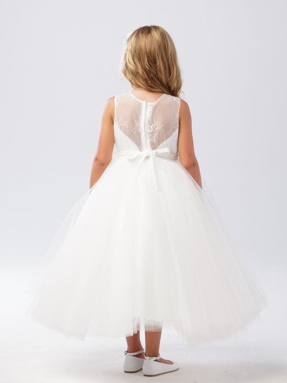 French Novelty: Tip Top 5737 Flower Girls Dress with 3D Lace