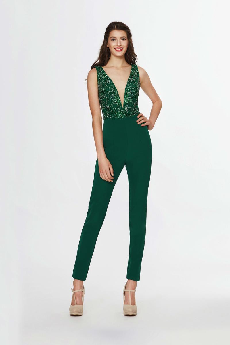 French Novelty Angela and Alison 91131 Jumpsuit with Removable Sheer Skirt