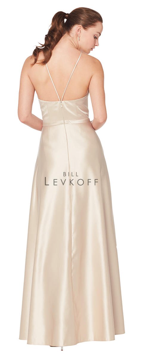 French Novelty Bill Levkoff 1614 Elegant High Neck Bridesmaid Dress