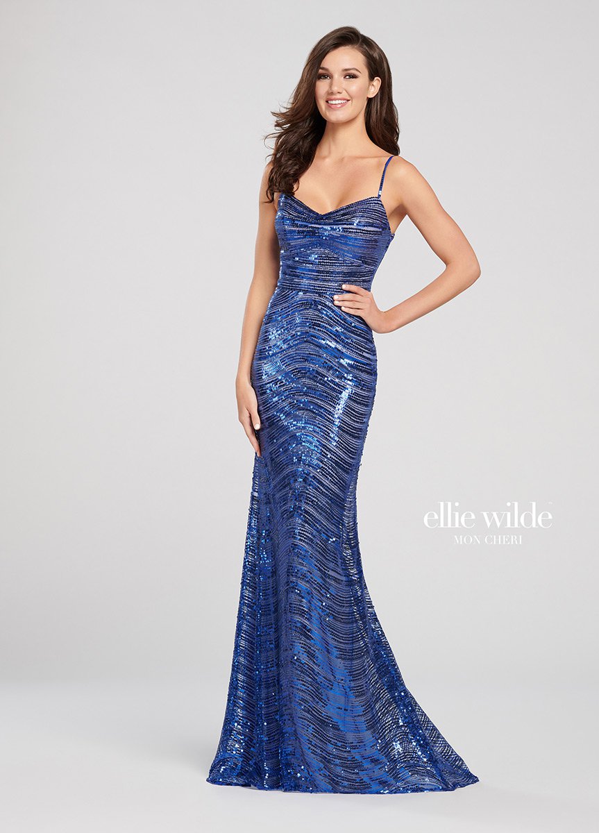 French Novelty: Size 16 Royal Blue Ellie Wilde EW119122 Sparkling ...