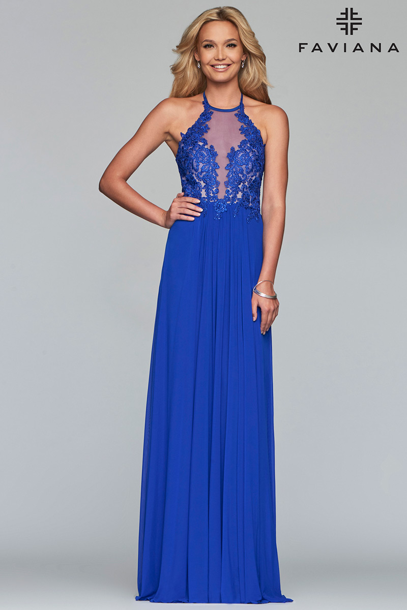 French Novelty: Size 14 Royal Faviana Glamour S10203 Perfect Prom Dress