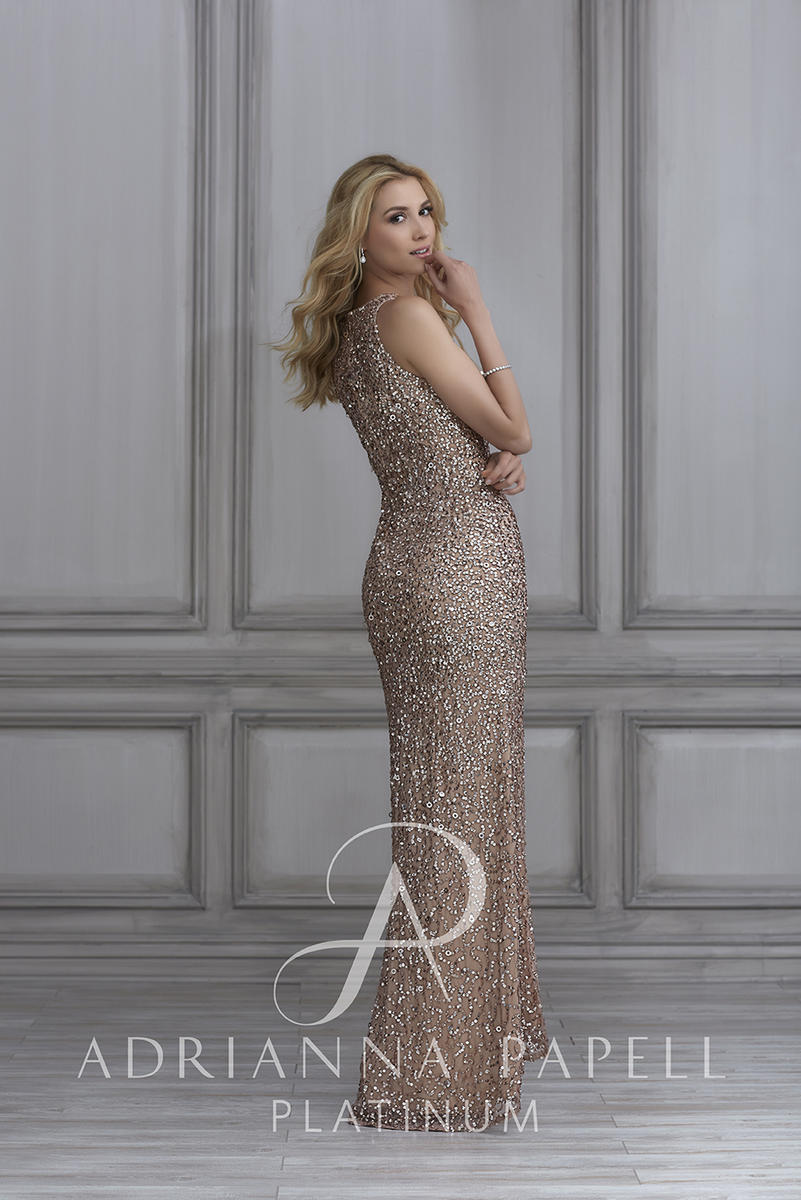 Adrianna papell sequin clearance high low gown