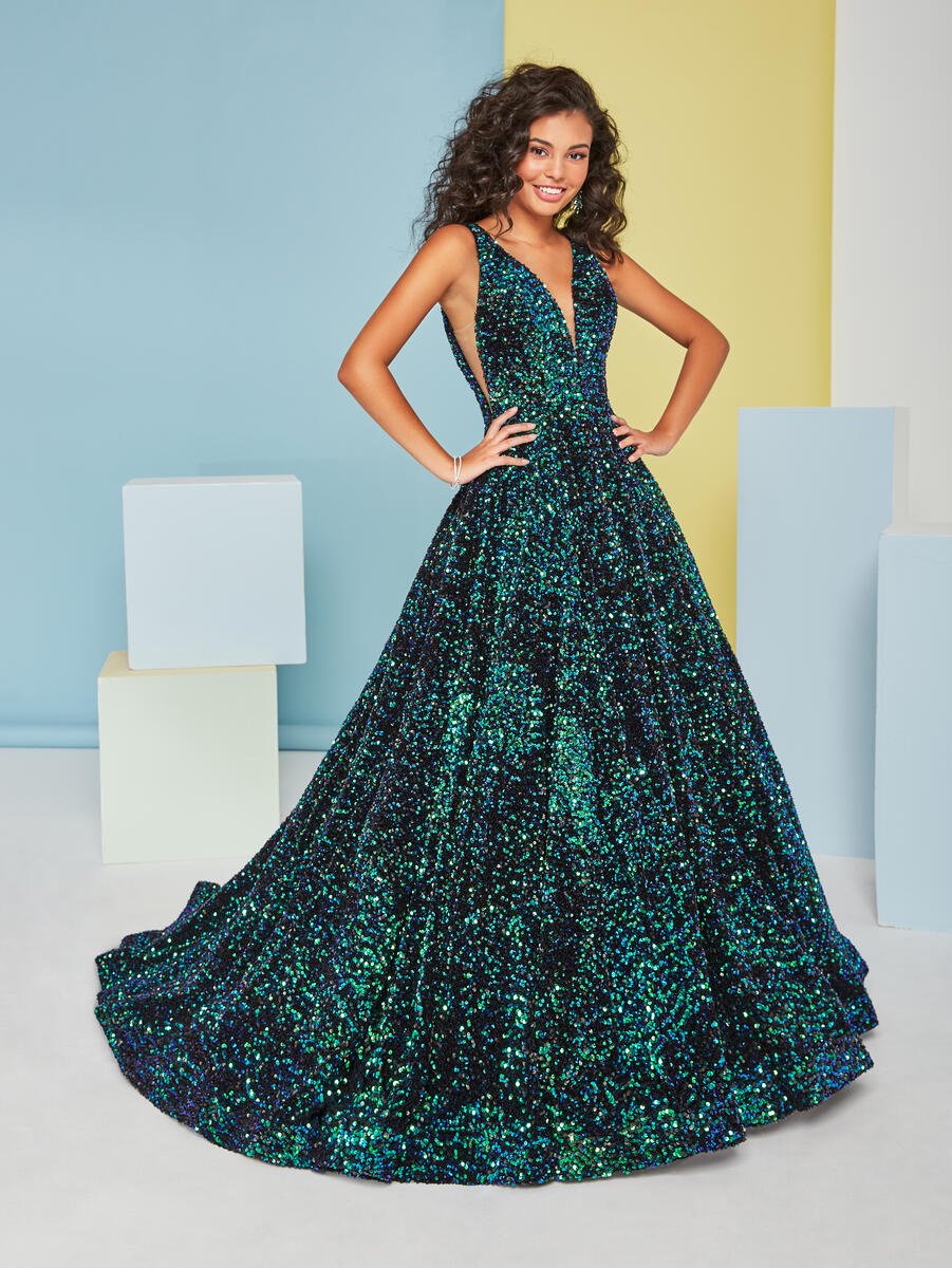 Peacock Designed Prom Dresses