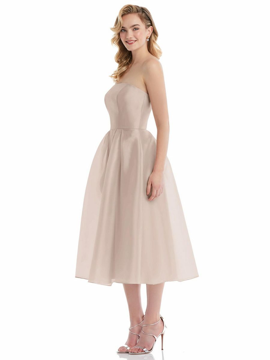 alfred sung high low cocktail dress