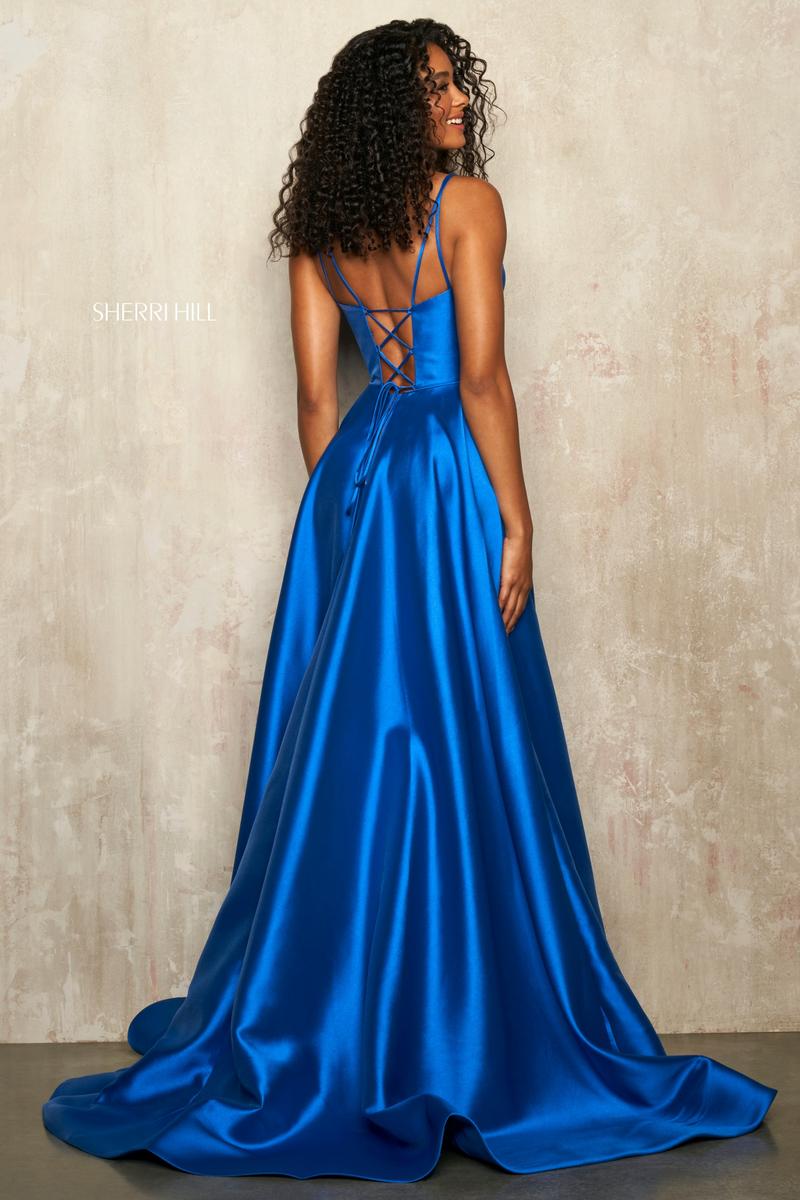 lace up back formal dress