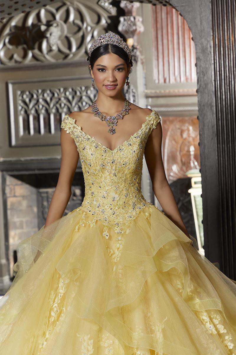 beauty and the beast yellow quinceanera dress