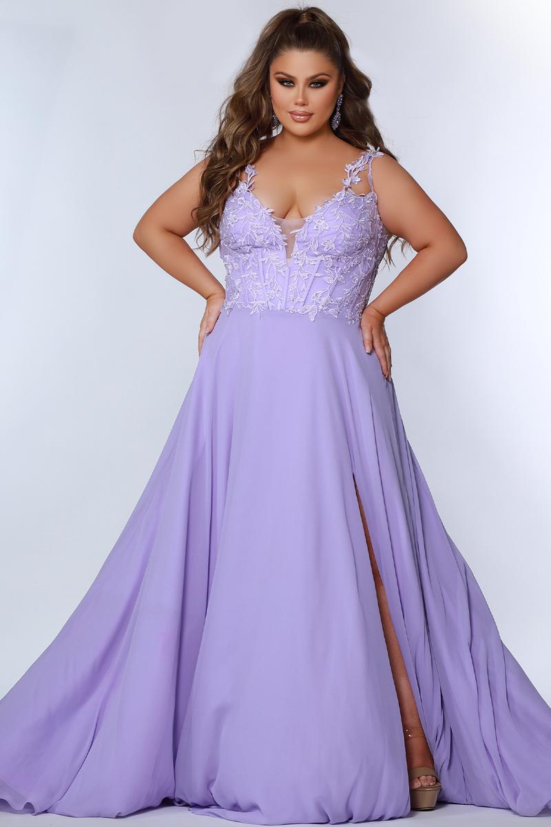 French Novelty Size 22 Orchid Sydneys Closet SC7351 Its a Breeze Plus Size Gown