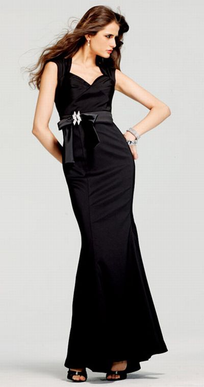 Faviana Celebrity Inspired Black Evening Dress S6800: French Novelty