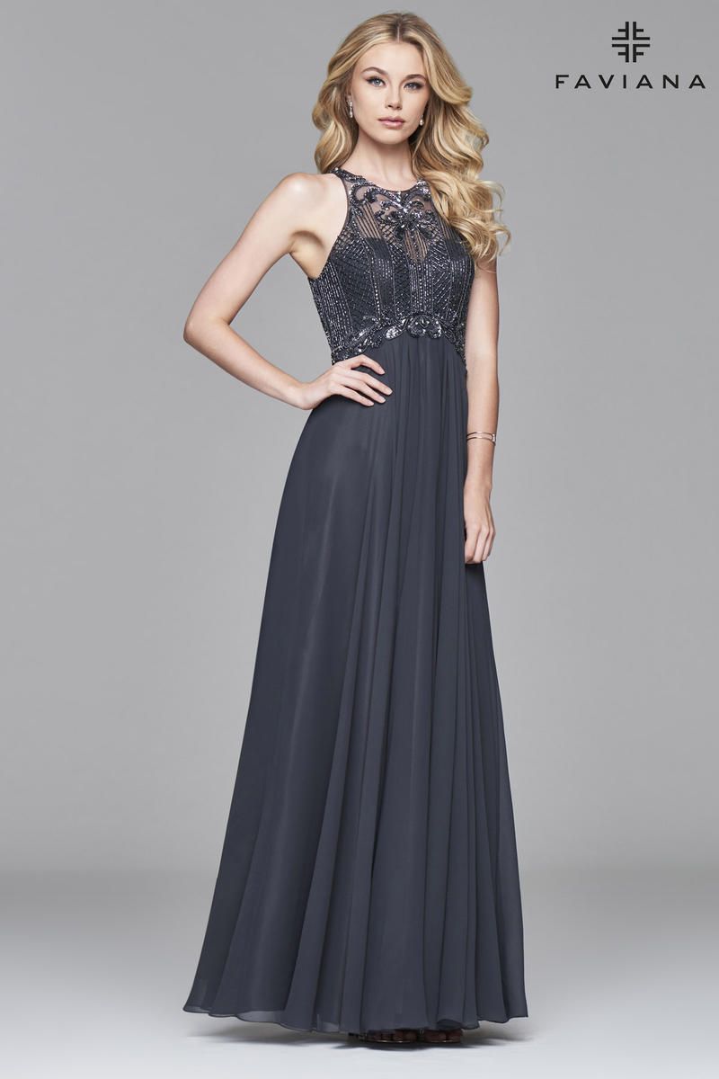 French Novelty: Faviana Glamour S7989 Sleek Prom Gown