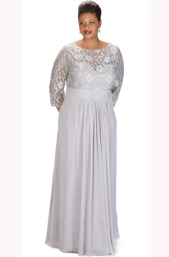 French Novelty: Sydneys Closet SC4090 Silver Plus Size Gown