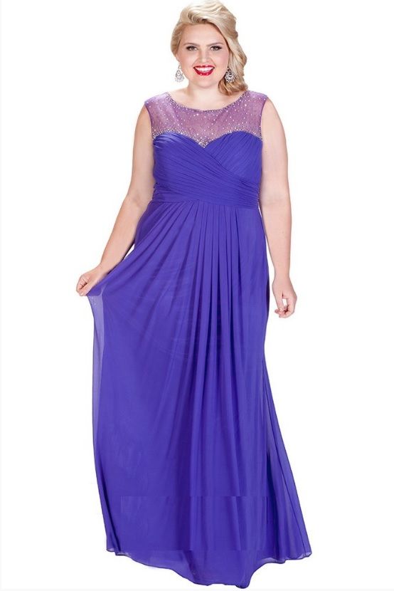 Sydneys Closet SC7205 Plus Size Sparkling Prom Dress: French Novelty