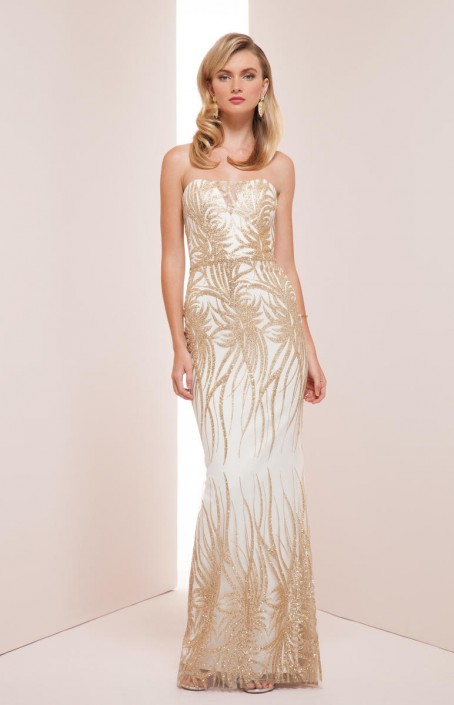 white gold gown