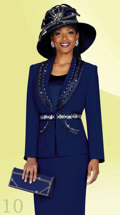 Plus Size Womens Church Suits BenMarc 3pc Suit 4404: French Novelty