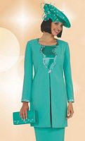 Fifth Sunday by Ben Marc Womens Large Size Church Suit 52534 image